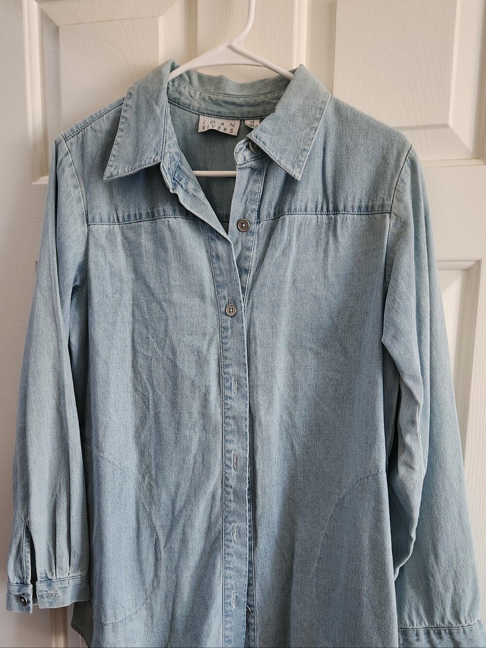 Joan Rivets Soft Denim Button Up